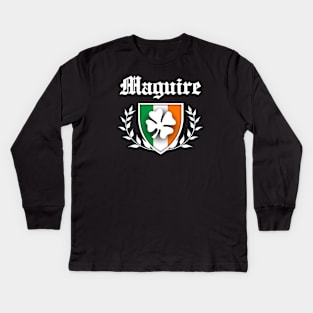 Maguire Shamrock Crest Kids Long Sleeve T-Shirt